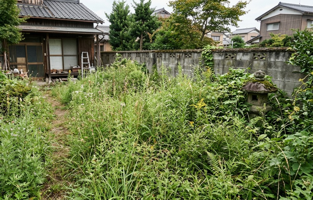 空き家の雑草イメージ画像