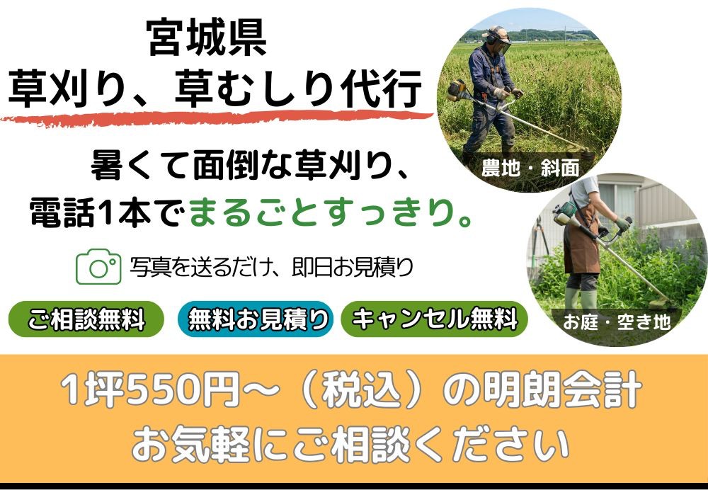 宮城県の草刈り・草むしり代行