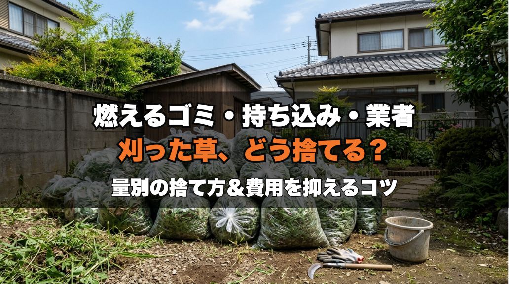 刈った草の処分方法｜燃えるゴミ・持ち込み・費用を抑えるコツ