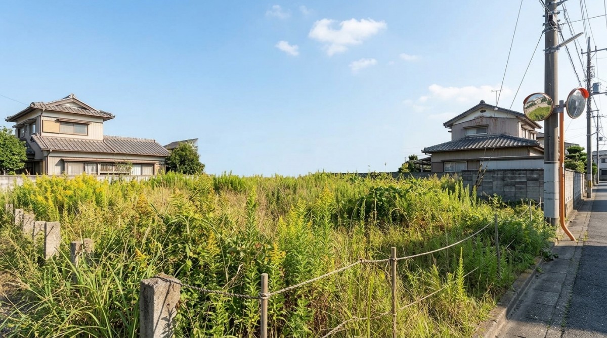 雑草が伸びた空き地・更地（イメージ）