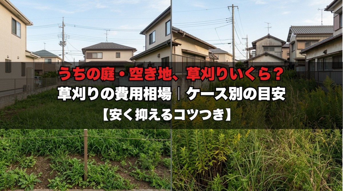草刈りの費用相場｜うちはいくら？ケース別の目安と安く抑えるコツ