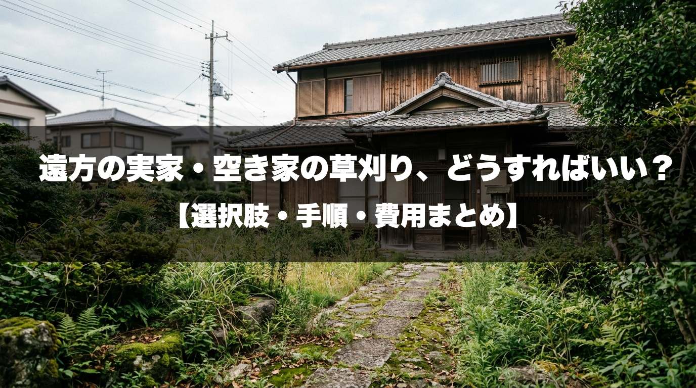 遠方の実家・空き家の草刈り、どうすればいい？選択肢・手順・費用まとめ