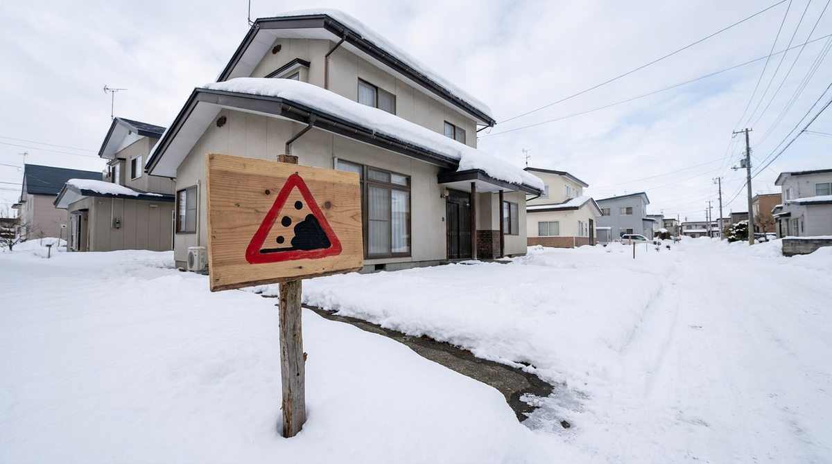 落雪注意の掲示イメージ