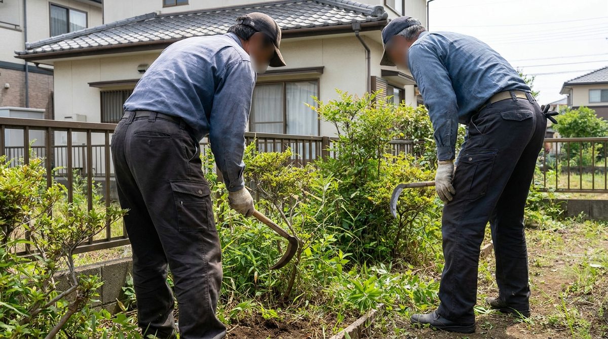 境界線の自分側の範囲を代行で刈るイメージ