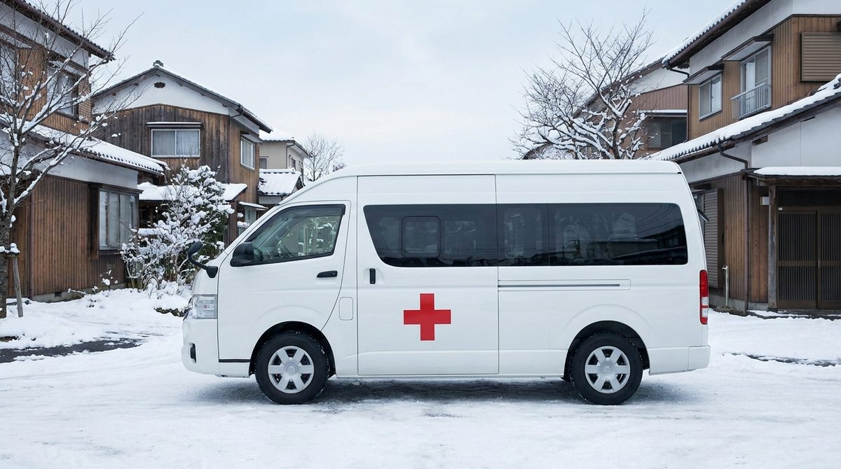 緊急時に対応する救急車のイメージ